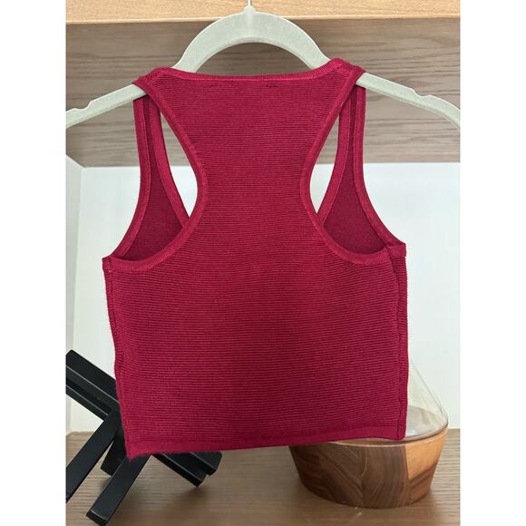 Olivaceous Zip Front, Ribbed Crop Top - Picture 5 of 5